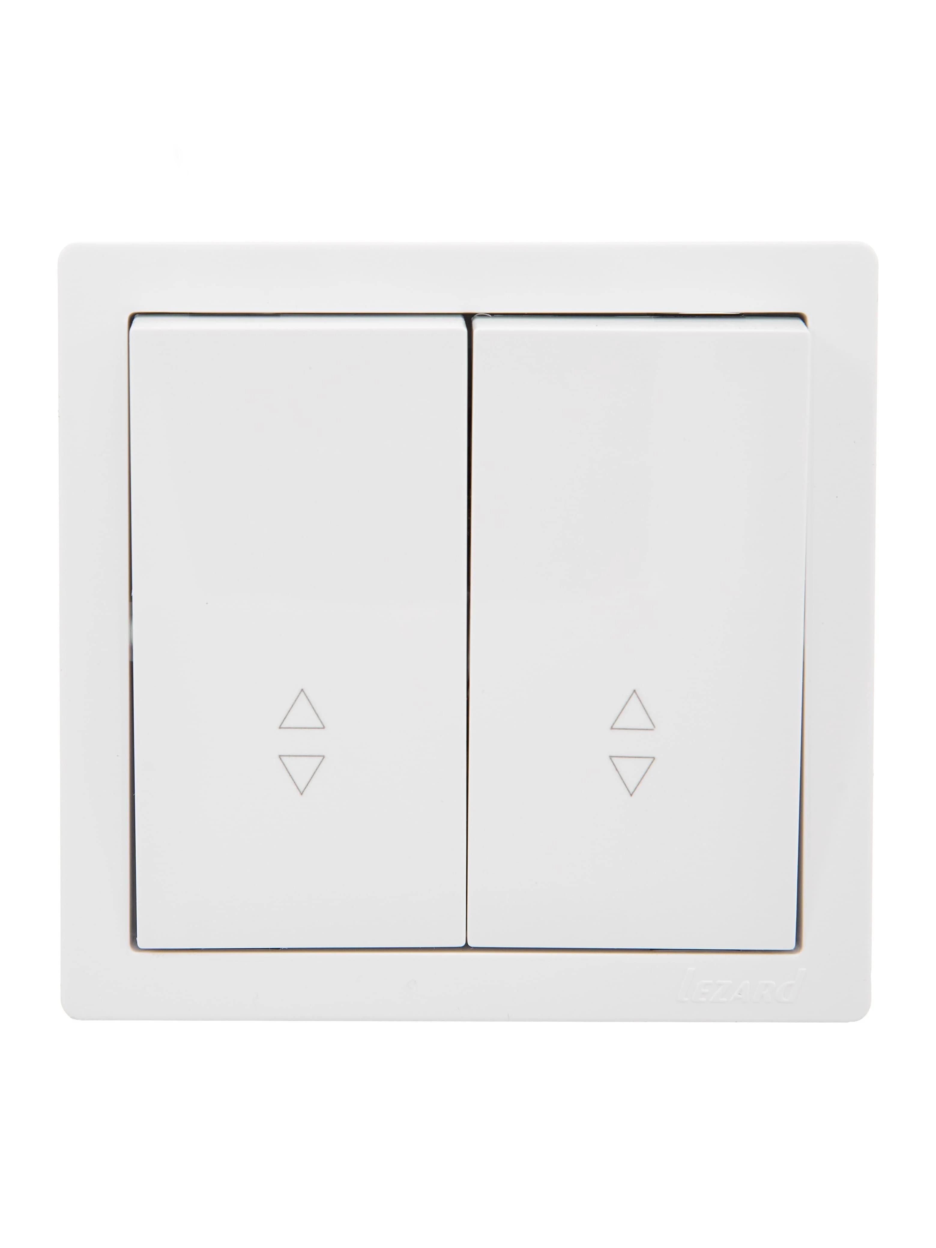 Выключатель двухклавишный Lezard LETO проходной Белый (752-0200-106)