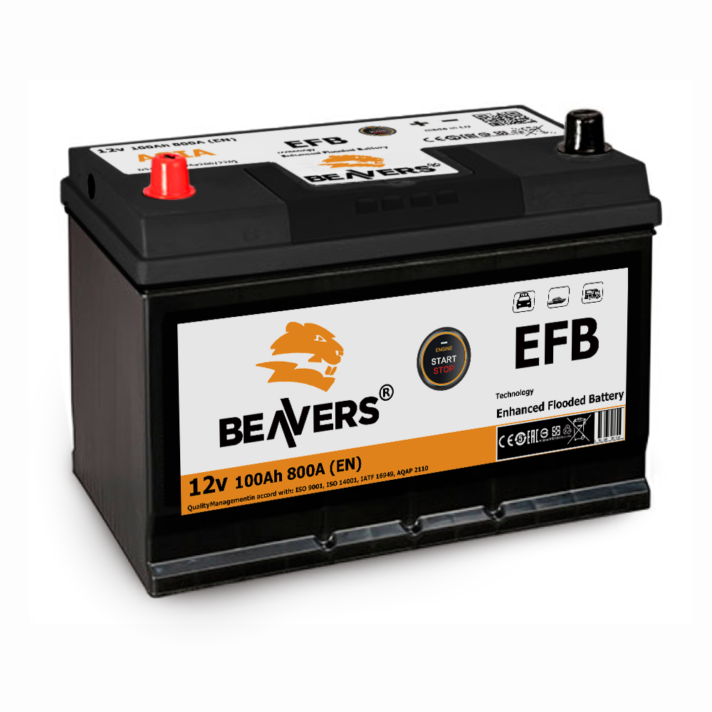 Аккумулятор BEAVERS 6СТ-100 L+ ASIA EFB 800А