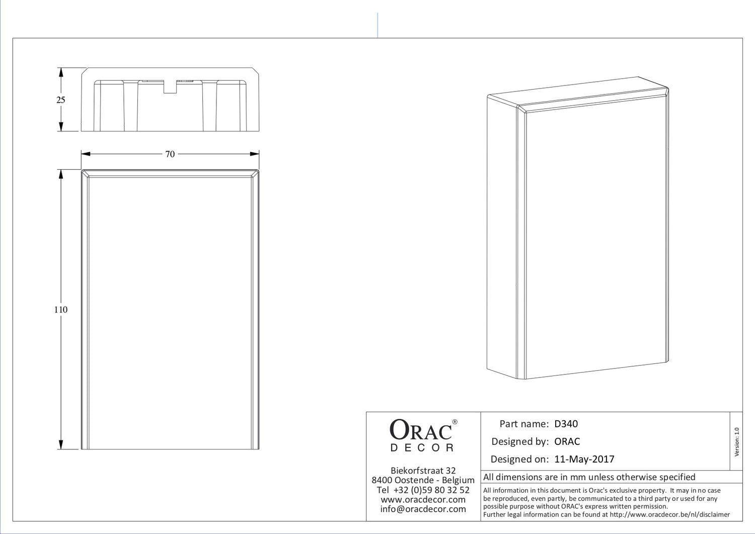 Постамент Orac Decor D340 дюрополимерный - фото 2