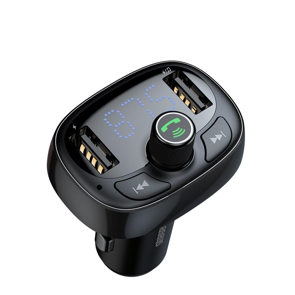 Трансмітер FM BASEUS T-Typed MP3 Car Charger S-09A Black (CCALL-TM01) - фото 8