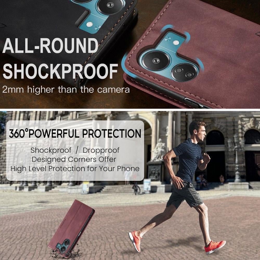 Чехол книжка с магнитом Xiaomi Poco C65 CaseMe Wine (35389-42) - фото 6 Чехол книжка с магнитом Xiaomi Poco C65 CaseMe Wine (35389-42) - фото 6