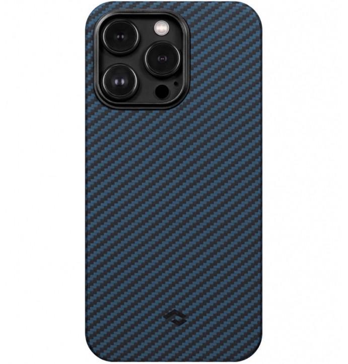 Чехол - накладка Pitaka MagEZ Case 3 Twill 600D for iPhone 14 Pro, Black/Blue (KI1408P)