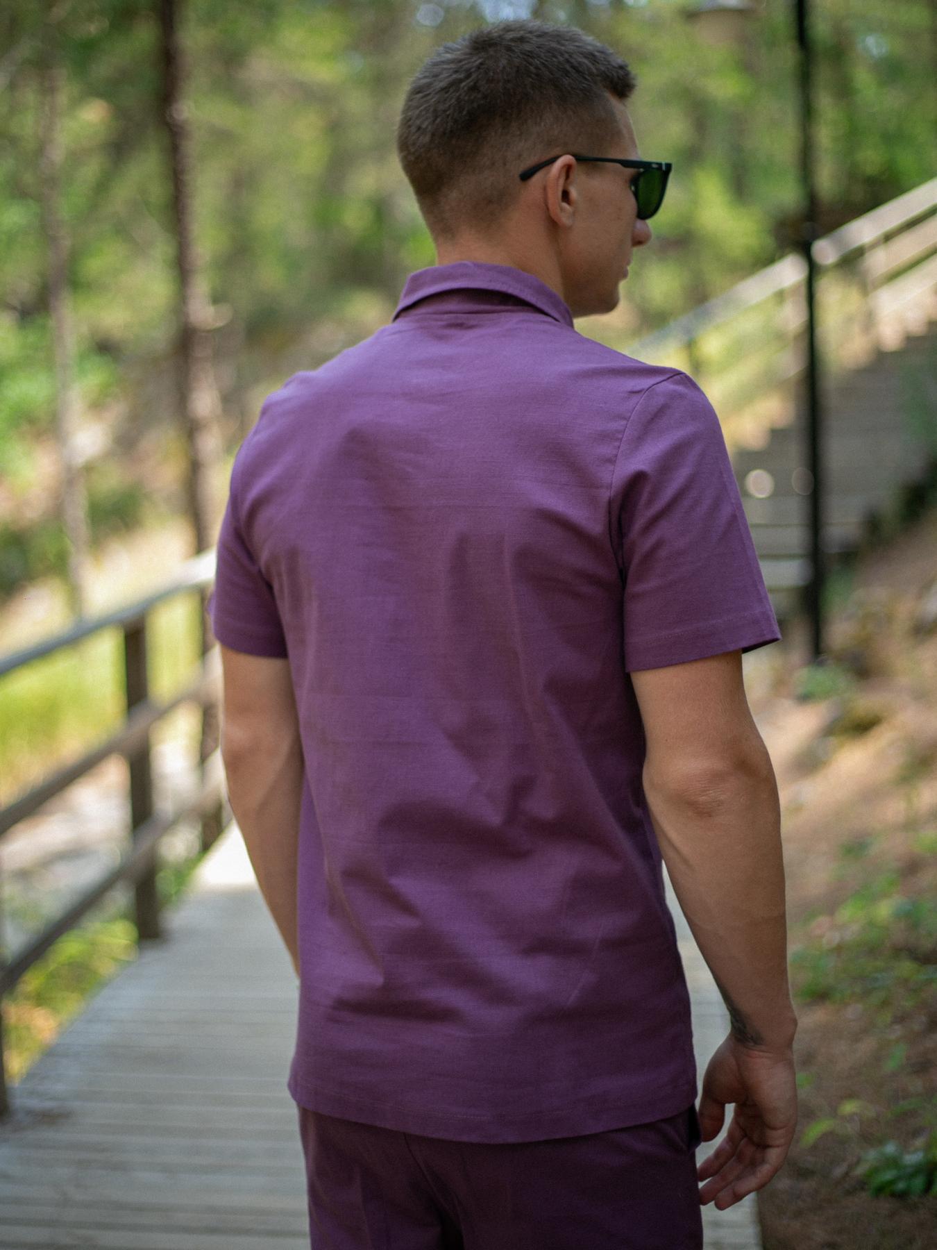 Костюм мужской Flax Intruder льняной S Фиолетовый (1624351714/3/1) - фото 4 Костюм мужской Flax Intruder льняной S Фиолетовый (1624351714/3/1) - фото 4