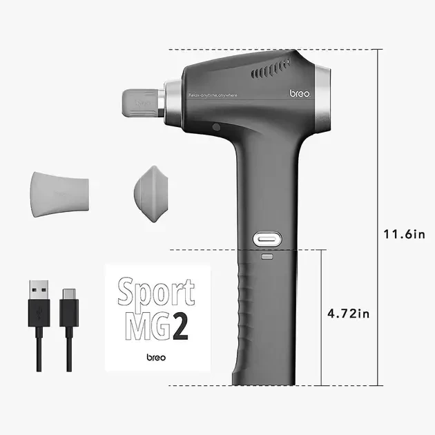 Масажний пістолет Breo MG2 для зняття скутост (22115496) - фото 2