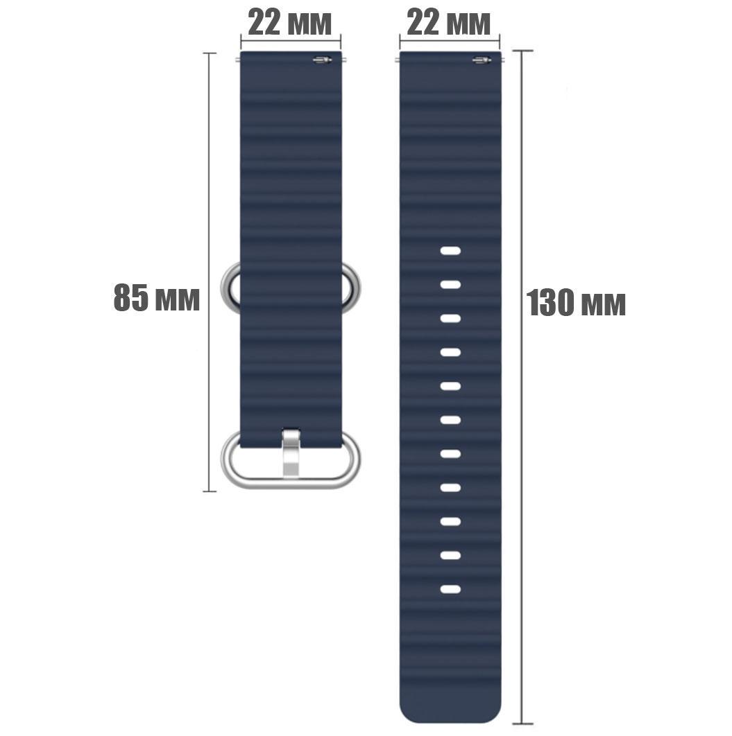 Ремешок для смарт-часов Primolux Ocean для Amazfit GTR 2/GTR 3/GTR 4 Dark Blue (2770916450) - фото 4 Ремешок для смарт-часов Primolux Ocean для Amazfit GTR 2/GTR 3/GTR 4 Dark Blue (2770916450) - фото 4