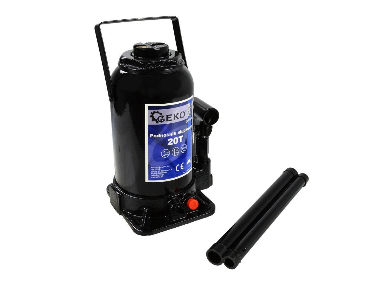Домкрат гідравлічний GeKo пляшковий 20 тонн (G01056) - фото 1 Домкрат гідравлічний GeKo пляшковий 20 тонн (G01056) - фото 1