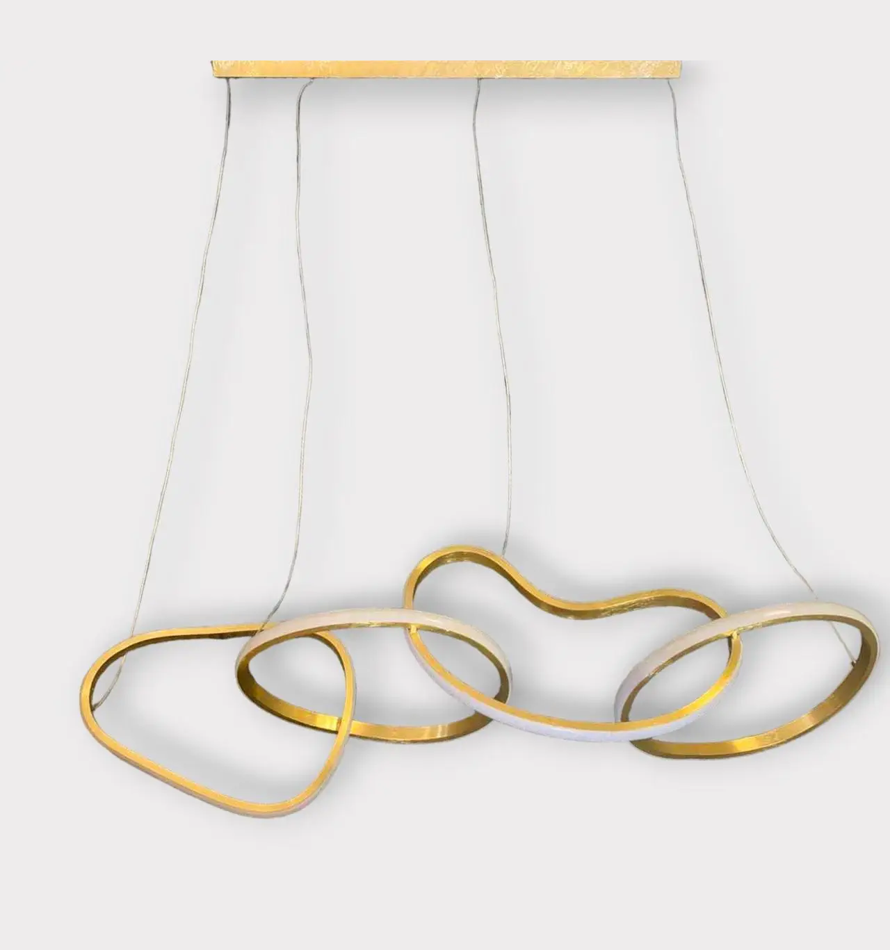 Люстра LED 4 Кільця PJ857 100 см Золотистий (703751)