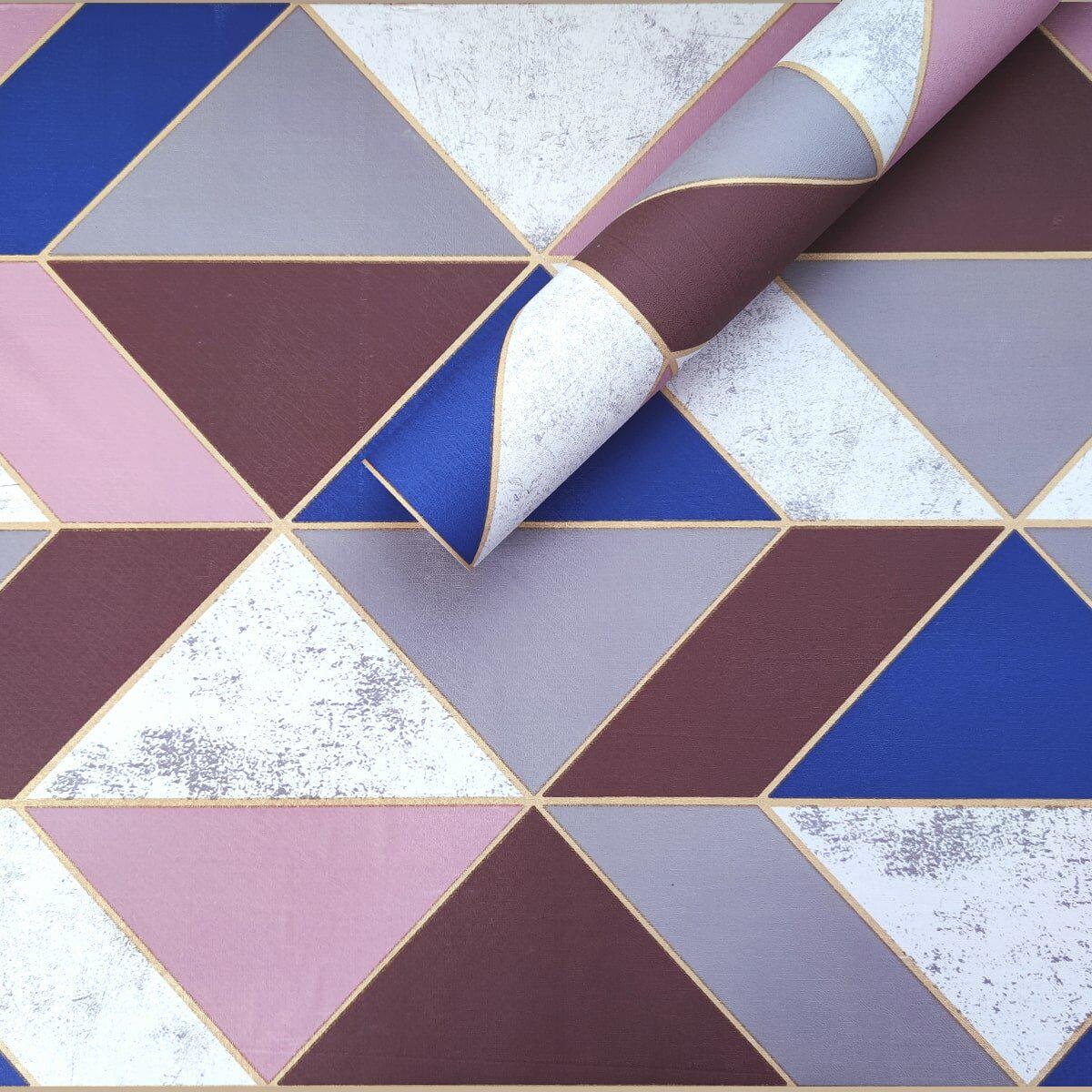 Самоклеящаяся пленка треугольники 0,45х10 м Розовый (SW-00001225)