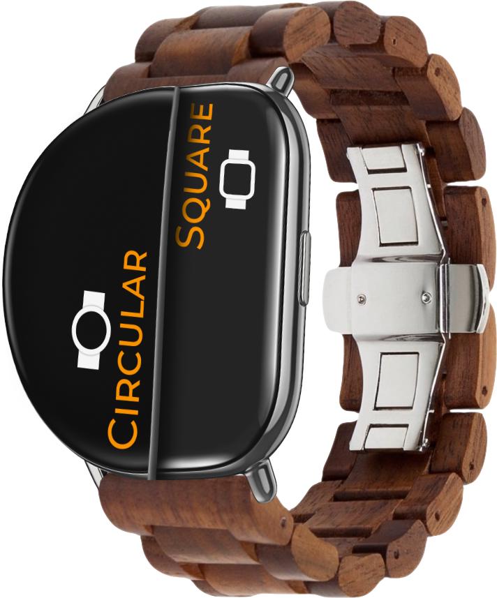 Ремешок деревянный WoodLock для ZEPP E Square/Circular Brown (28294-30) Ремешок деревянный WoodLock для ZEPP E Square/Circular Brown (28294-30)