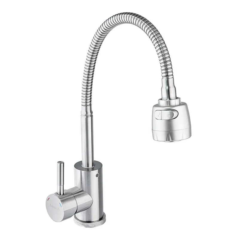 Змішувач для кухні Armata SUS-011N Reflector з гнучким виливом з нержавіючої сталі (CH6186)