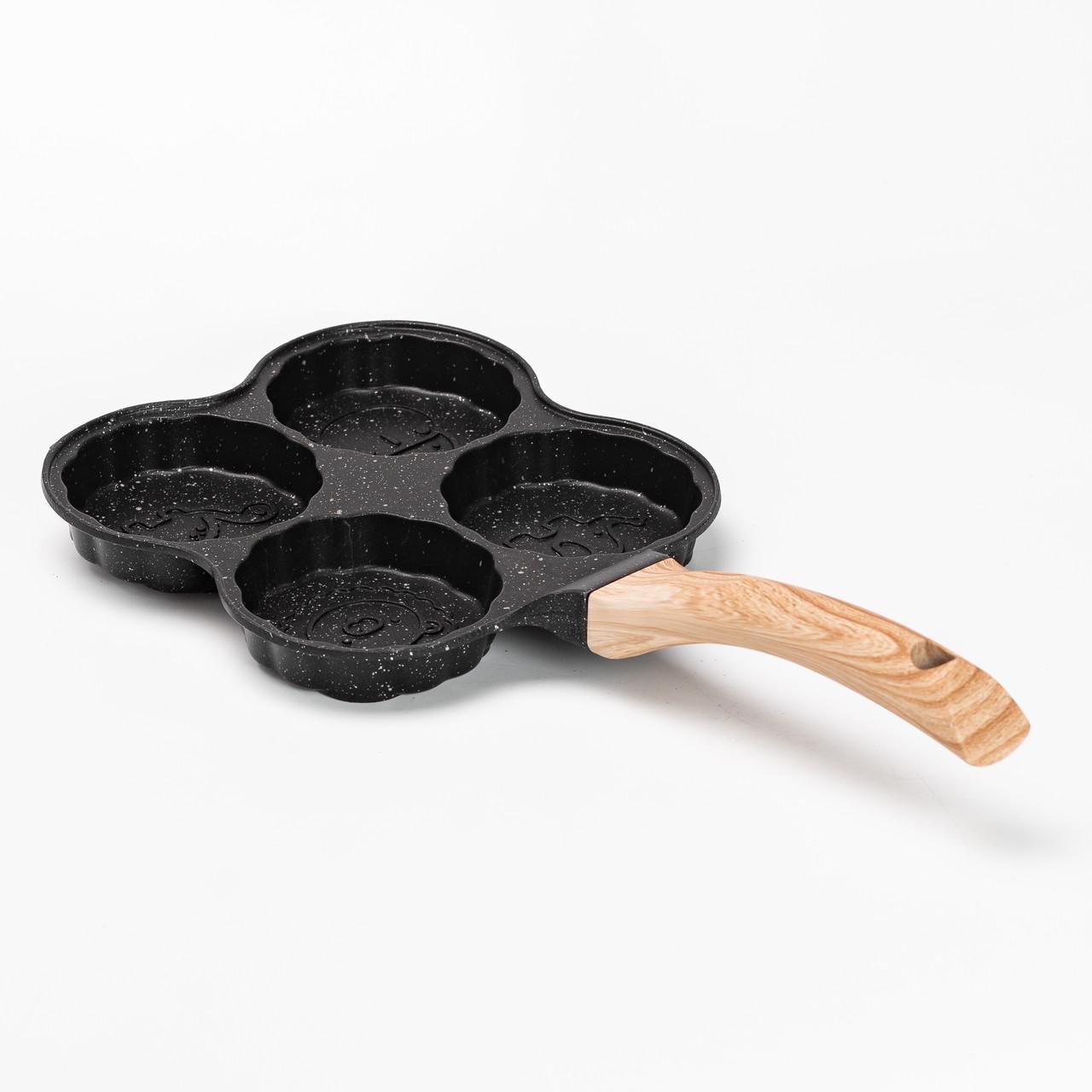 Сковорода для оладьев/яиц/панкейков антипригарная порционная на 4 секции (4882) - фото 14