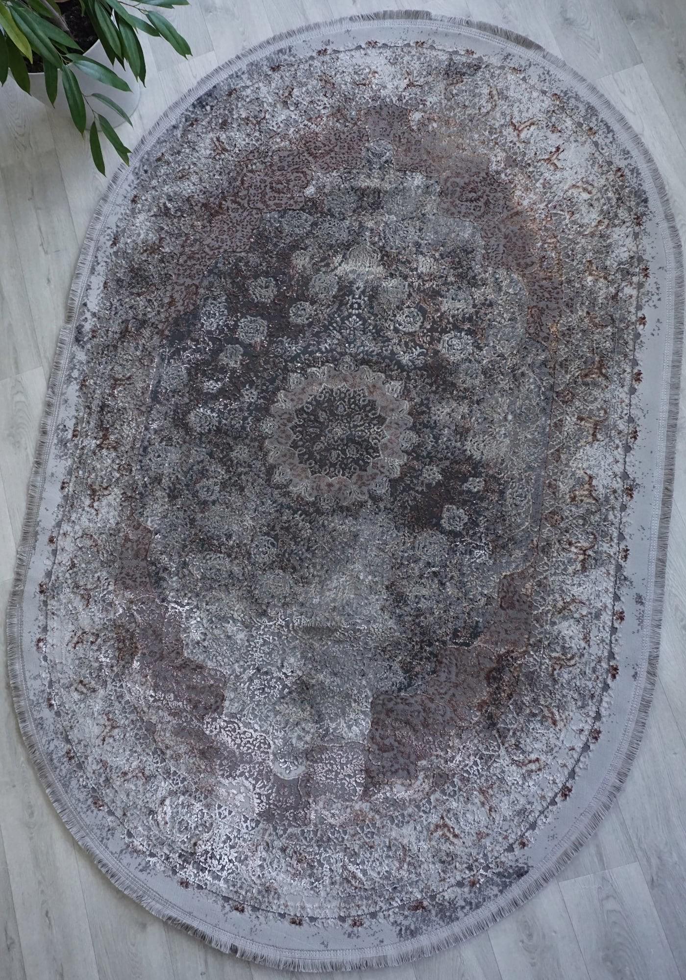 Ковер овальный Salsa f069a 200x300 см Visone/Light Grey