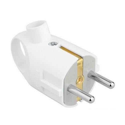 Вилка штепсельна Nilson з ручкою з заземленням Білий (40130102)