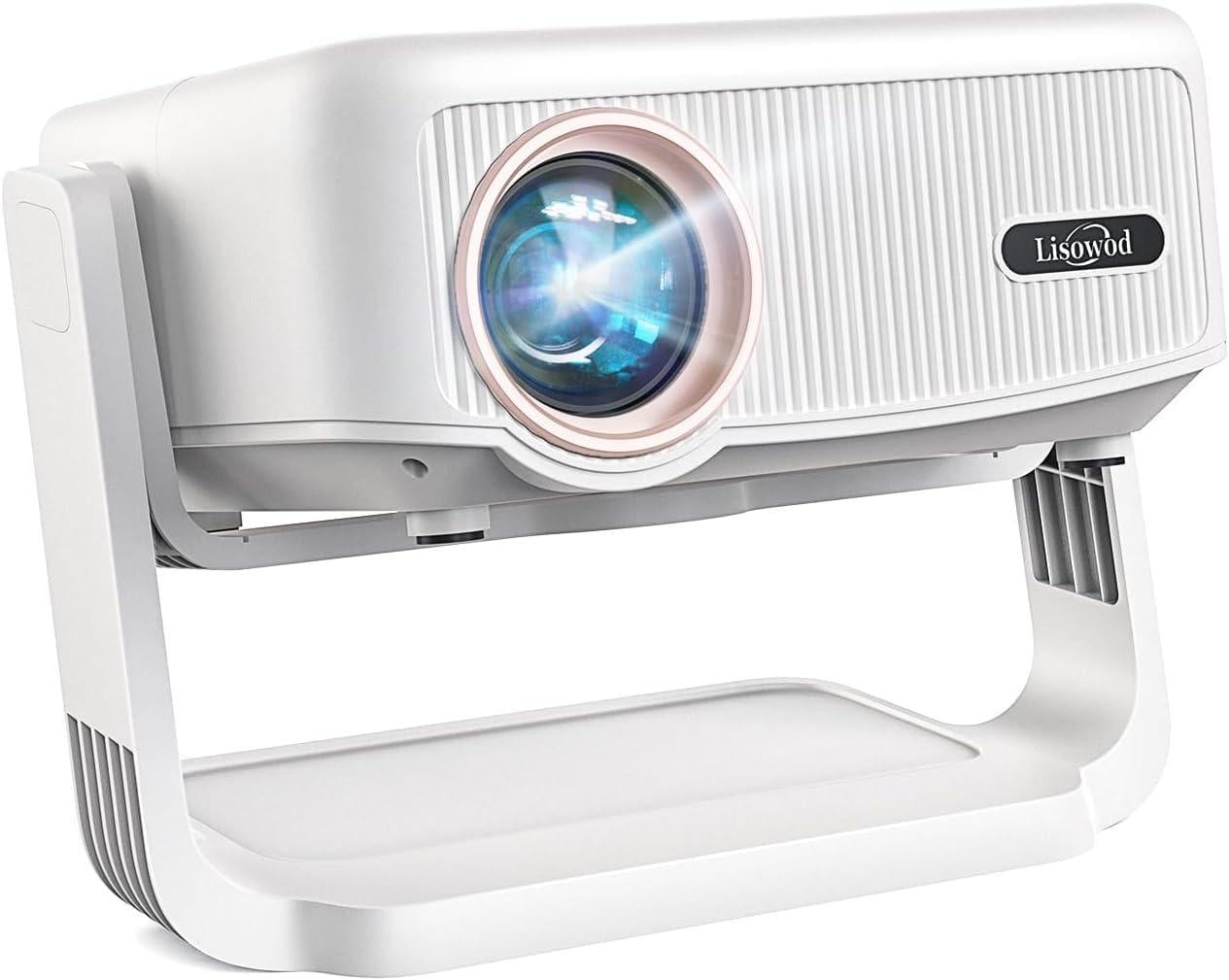 Проектор портативный Lisowod 1080P с WiFi 6 Bluetooth 5.2 и поворотной подставкой 360° Проектор портативный Lisowod 1080P с WiFi 6 Bluetooth 5.2 и поворотной подставкой 360°