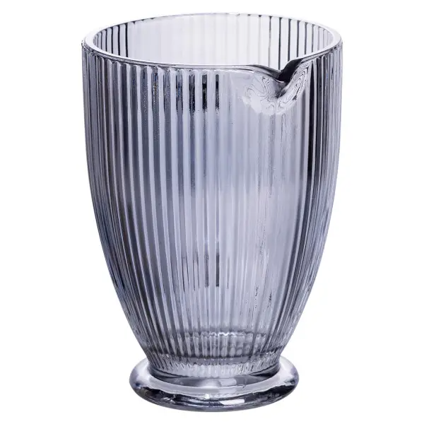 Глек для напоїв фігурний прозорий ребристий з товстого скла 1,2 л - фото 3 Глек для напоїв фігурний прозорий ребристий з товстого скла 1,2 л - фото 3