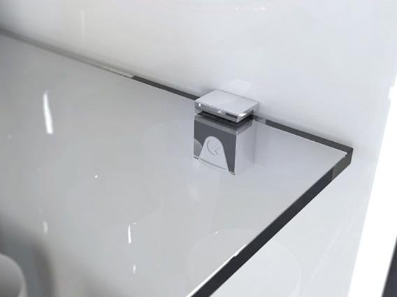 Полицетримач Italiana Ferramenta Kubic для дсп і скла Білий (24919843) Полицетримач Italiana Ferramenta Kubic для дсп і скла Білий (24919843)