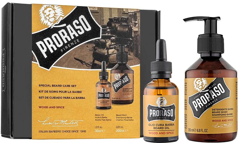 Подарунковий набір для бороди Proraso Oil&Shampoo Wood&Spice шампунь 200 мл/олія 30 мл (60810) Подарунковий набір для бороди Proraso Oil&Shampoo Wood&Spice шампунь 200 мл/олія 30 мл (60810)