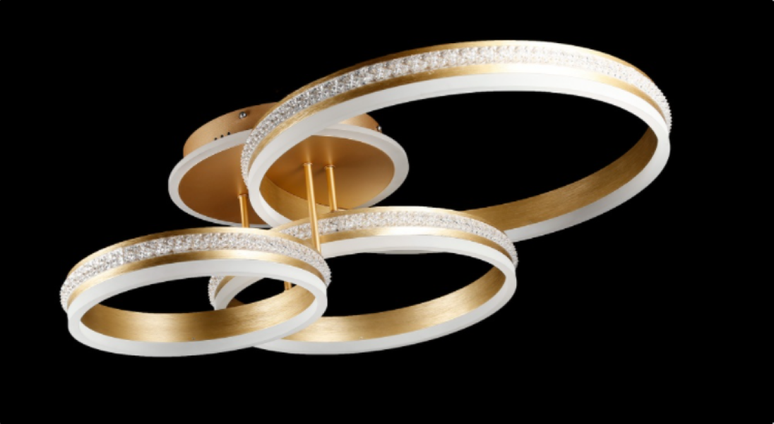 Светодиодная люстра LK39848/1/1/1/1 LED BRUSH/CHAMPANE/GOLD Белый/Золото (AN000826)