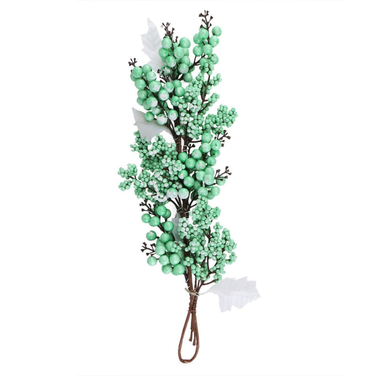 Ветка декоративная Зимняя ярмарка 58 см Бирюзовый