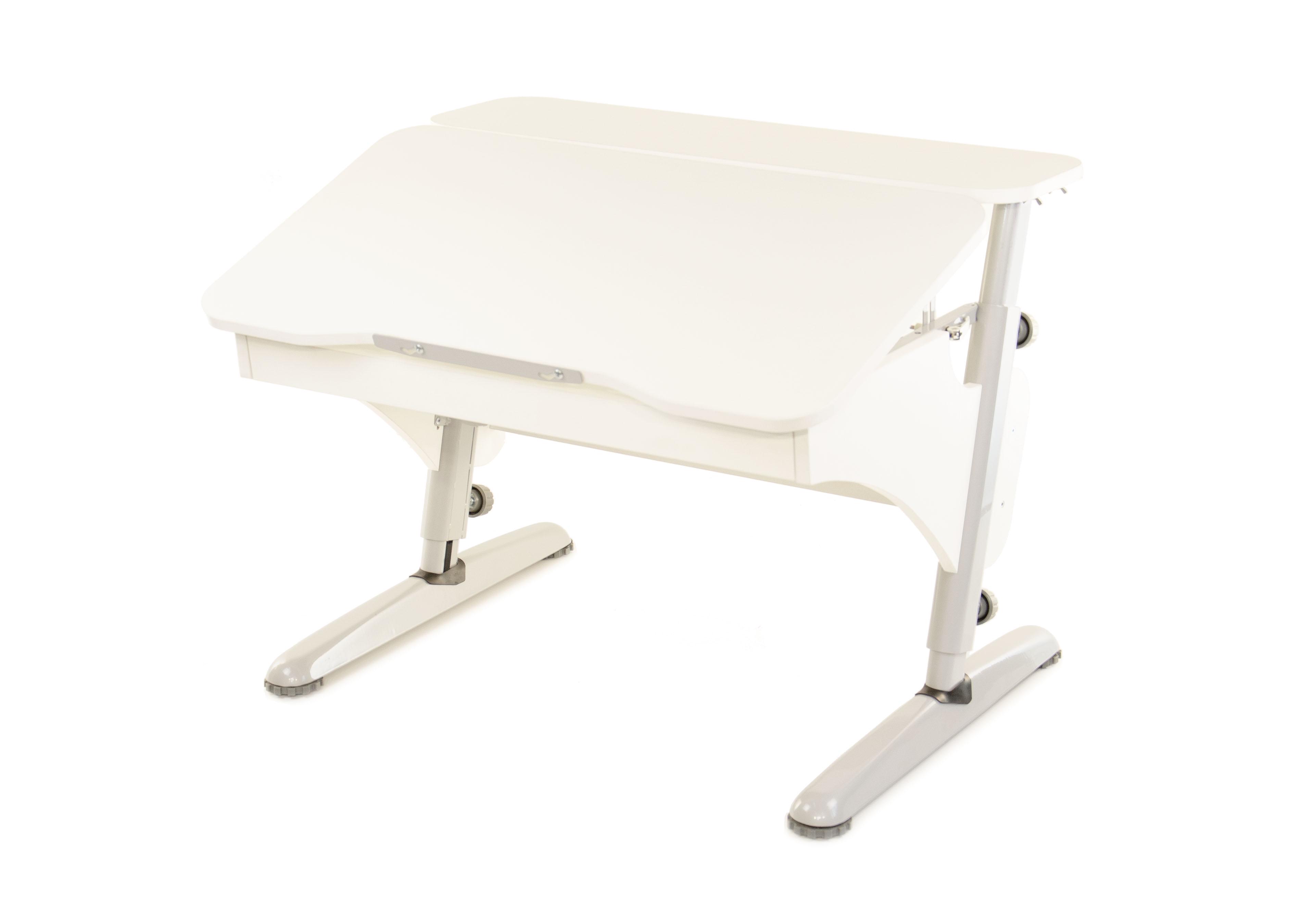 Парта детская Pondi Эргономик Белая/Серая