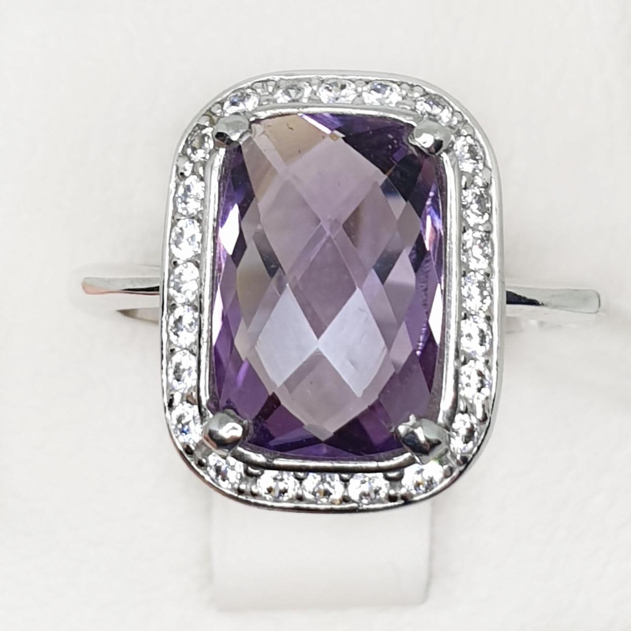 Кольцо серебряное с аметистом р. 18 5,28 г (1422197868)