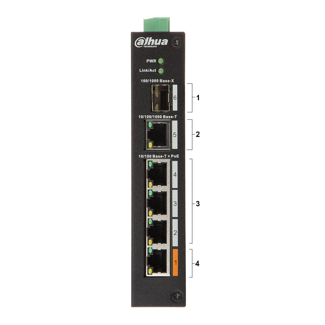 4-портовий POE комутатор Dahua DH-PFS3106-4ET-60 - фото 3