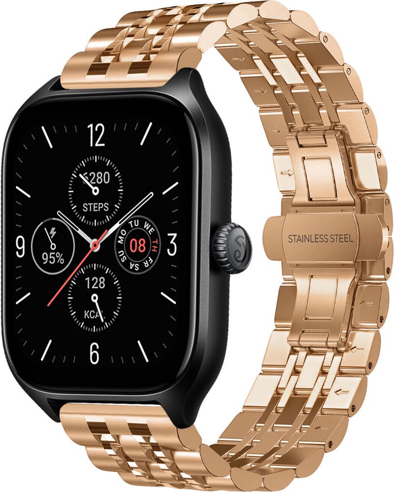 Браслет металлический Spinye для Amazfit GTS 4/Mini Rose Gold (29517-27)