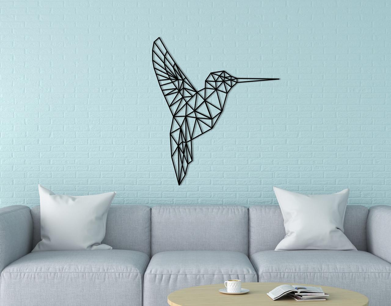 Декоративное панно на стену Upwood Decor Hummingbird 40,6х35 см Black (1585037917)