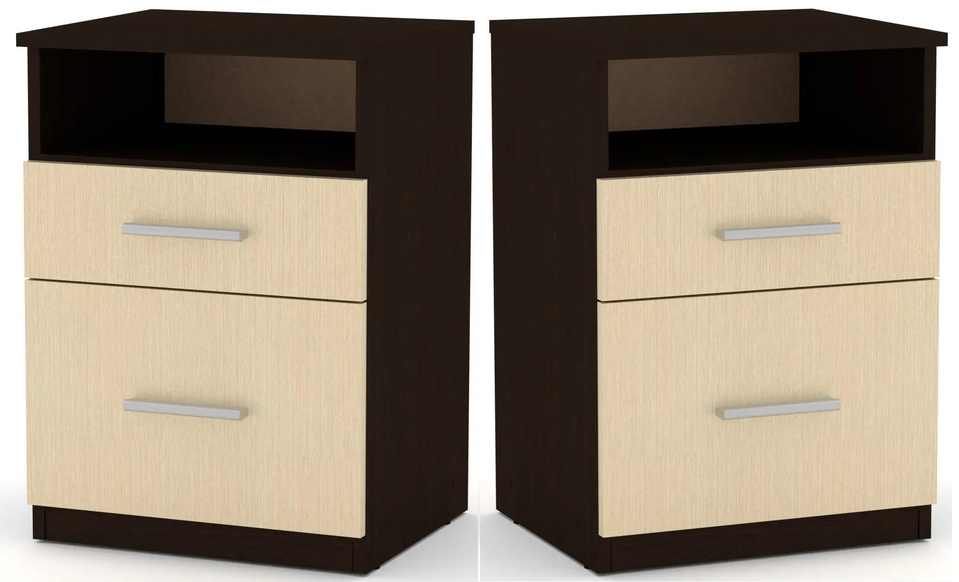 Тумба приліжкова комплект 2 шт. Компаніт ПКТ-4 Венге темний/Венге світлий (26652782) - фото 1 Тумба приліжкова комплект 2 шт. Компаніт ПКТ-4 Венге темний/Венге світлий (26652782) - фото 1