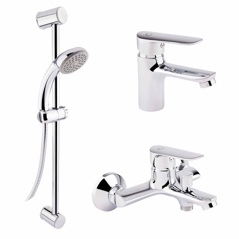 Набор смесителей для умывальника/ванны Q-tap Set CRM 35-211 Хром (46837) Набор смесителей для умывальника/ванны Q-tap Set CRM 35-211 Хром (46837)