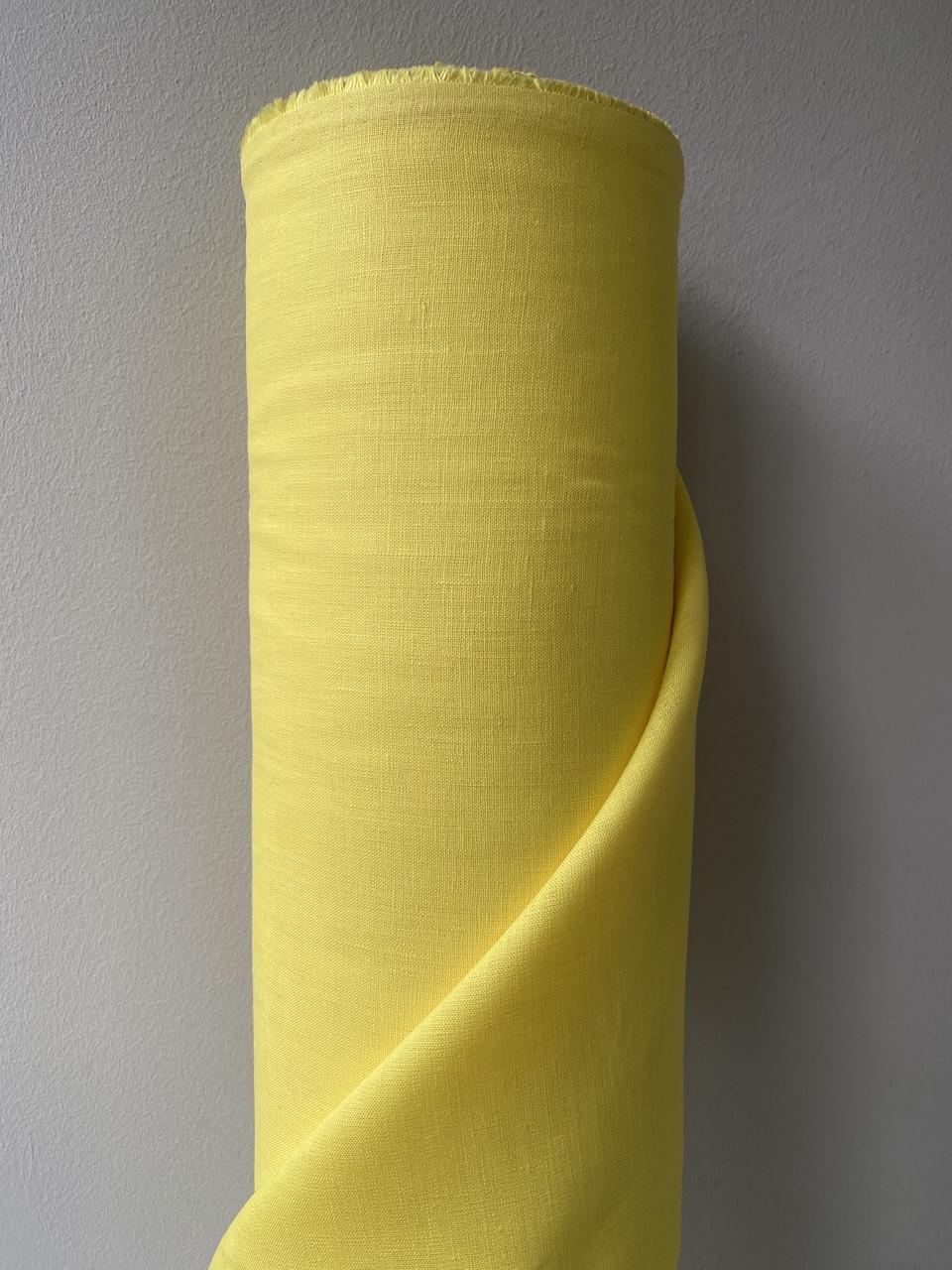 Тканина LINEN PLUS 100% льон 143 см 1490 Лимонний - фото 7 Тканина LINEN PLUS 100% льон 143 см 1490 Лимонний - фото 7