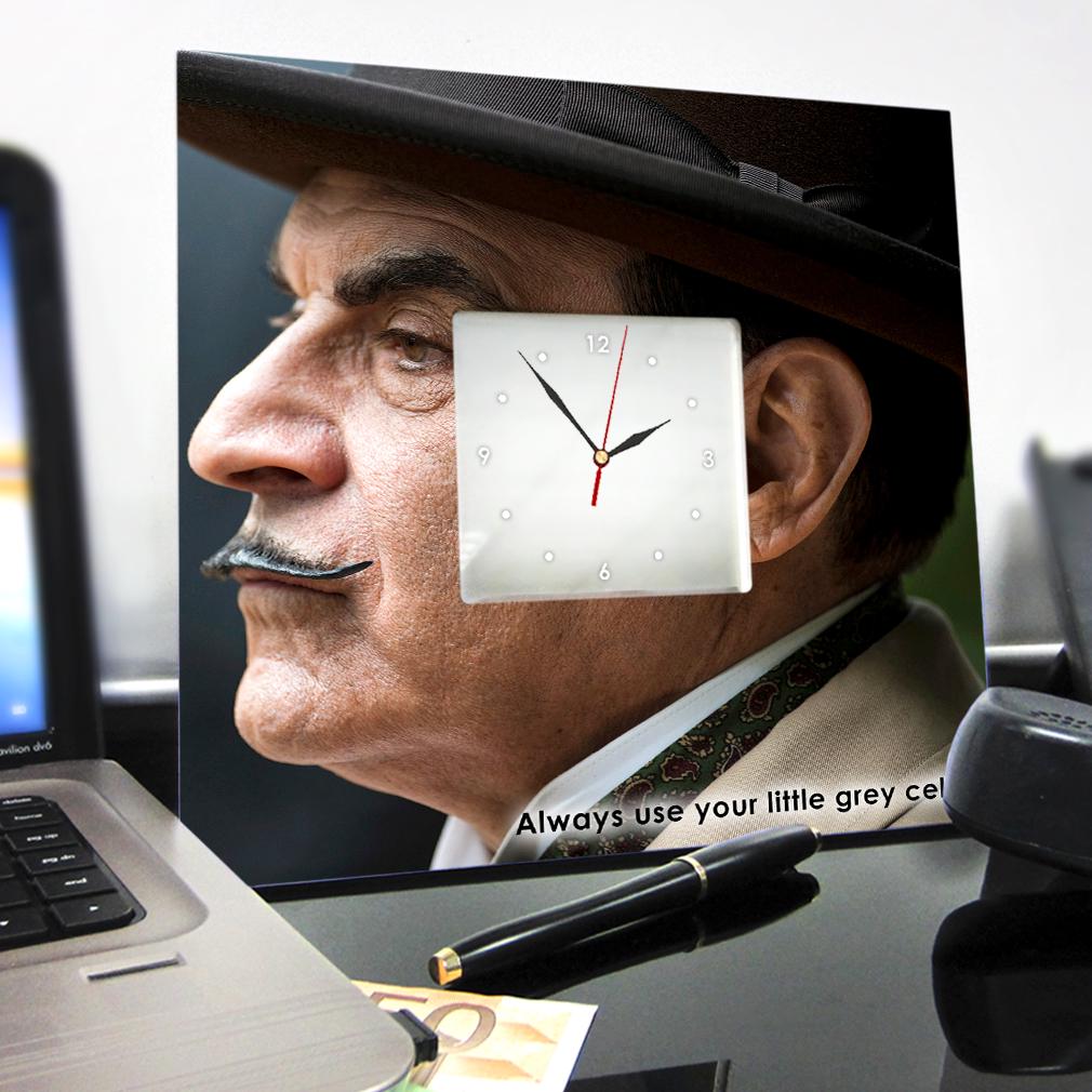 Часы Сериал ''Пуаро Агаты Кристи" 260x260 мм (C04645) - фото 3 Часы Сериал ''Пуаро Агаты Кристи" 260x260 мм (C04645) - фото 3