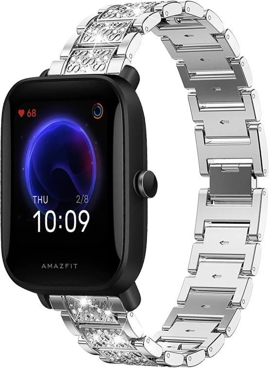 Браслет металлический Glam для Amazfit Bip U Silver (32801-59)