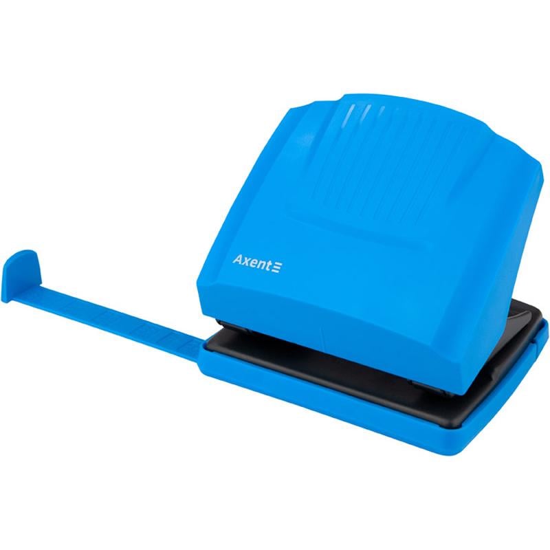 Діркопробивач Axent Shell до 30 аркушів пластиковий Блакитний (3430-07-A) - фото 2 Діркопробивач Axent Shell до 30 аркушів пластиковий Блакитний (3430-07-A) - фото 2