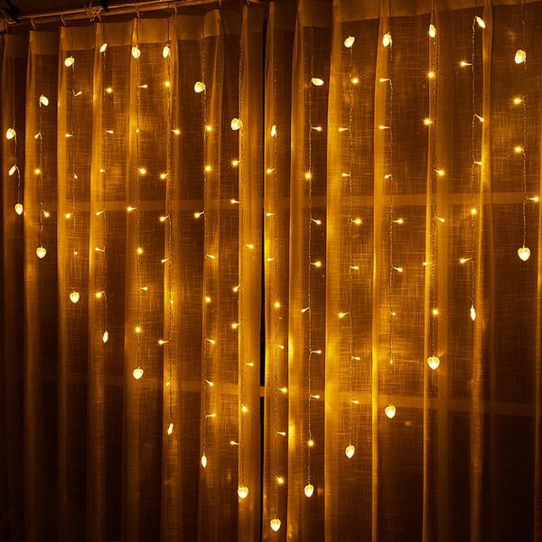 Гирлянда-штора warm Love Hart 138 LED комнатная (CC07002-A)