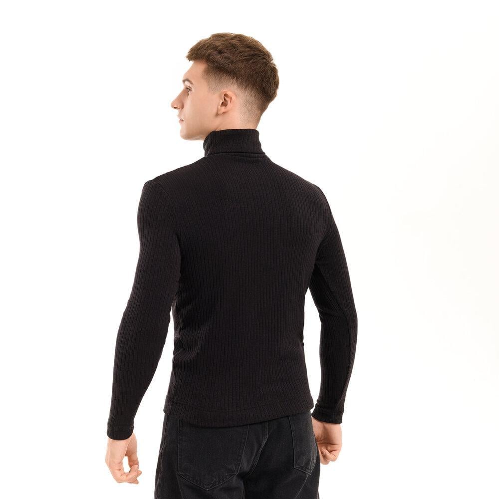 Гольф мужской Pobedov Prestige в рубчик приталенный L Черный (26485/2) - фото 3 Гольф мужской Pobedov Prestige в рубчик приталенный L Черный (26485/2) - фото 3