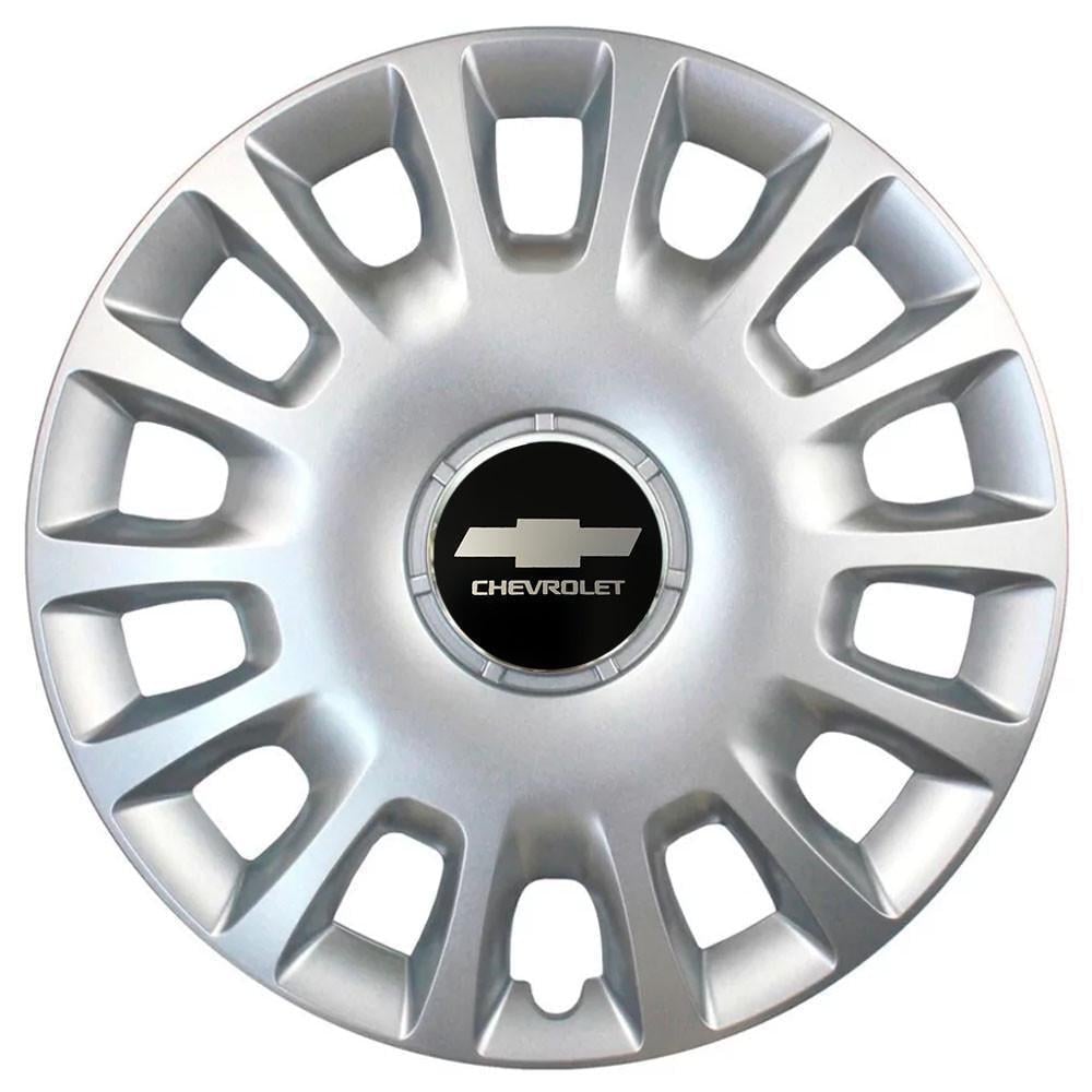 Колпаки SJS 307 с логотипом Chevrolet R15 4 шт. Серебряный (2654557680)