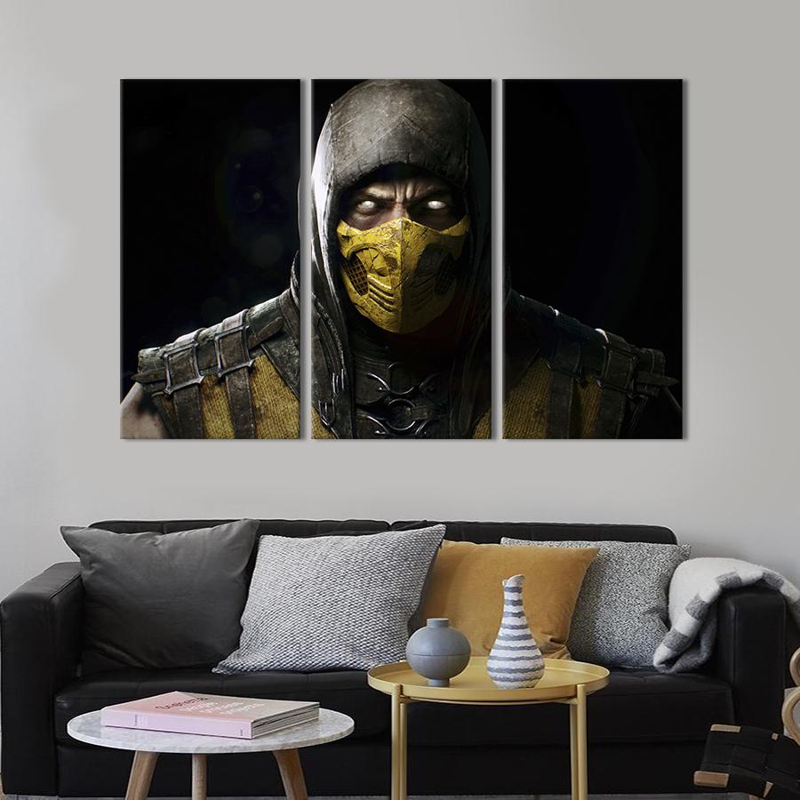 Картина на холсте триптих Scorpion 128x81 см (1443-31)