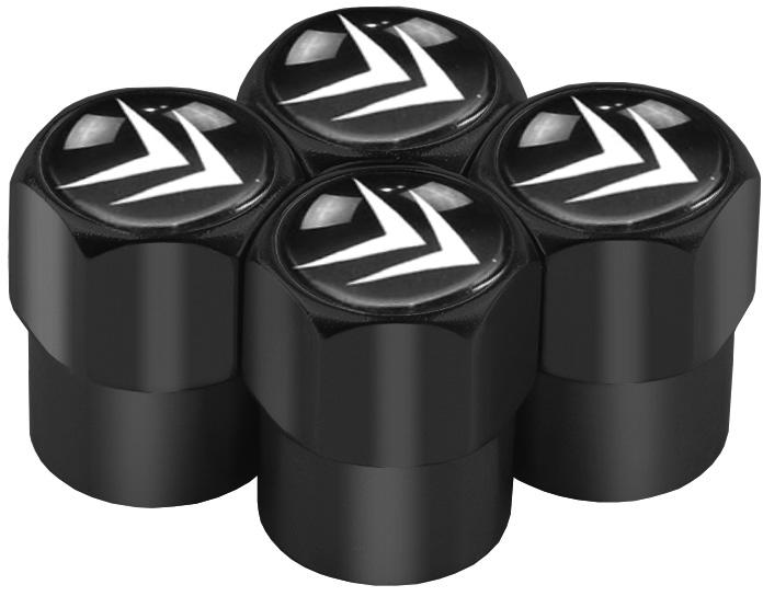 Колпачки на ниппель СlassyCap Citroen 4 шт. Black (12905)