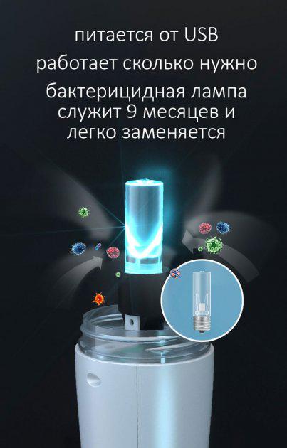 Міні-очищувач повітря дезінфектор бактерицидний Doctor 101 TURBO CLEAN-101-U для автомобіля - фото 5 Міні-очищувач повітря дезінфектор бактерицидний Doctor 101 TURBO CLEAN-101-U для автомобіля - фото 5