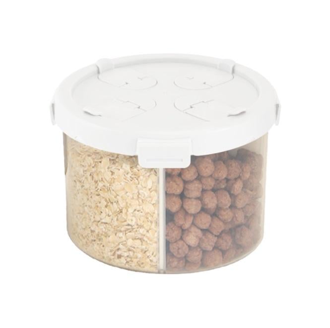 Емкость для специй и круп крышкой с перегородками 1,8 л Белый (ОДКБ-139-2)