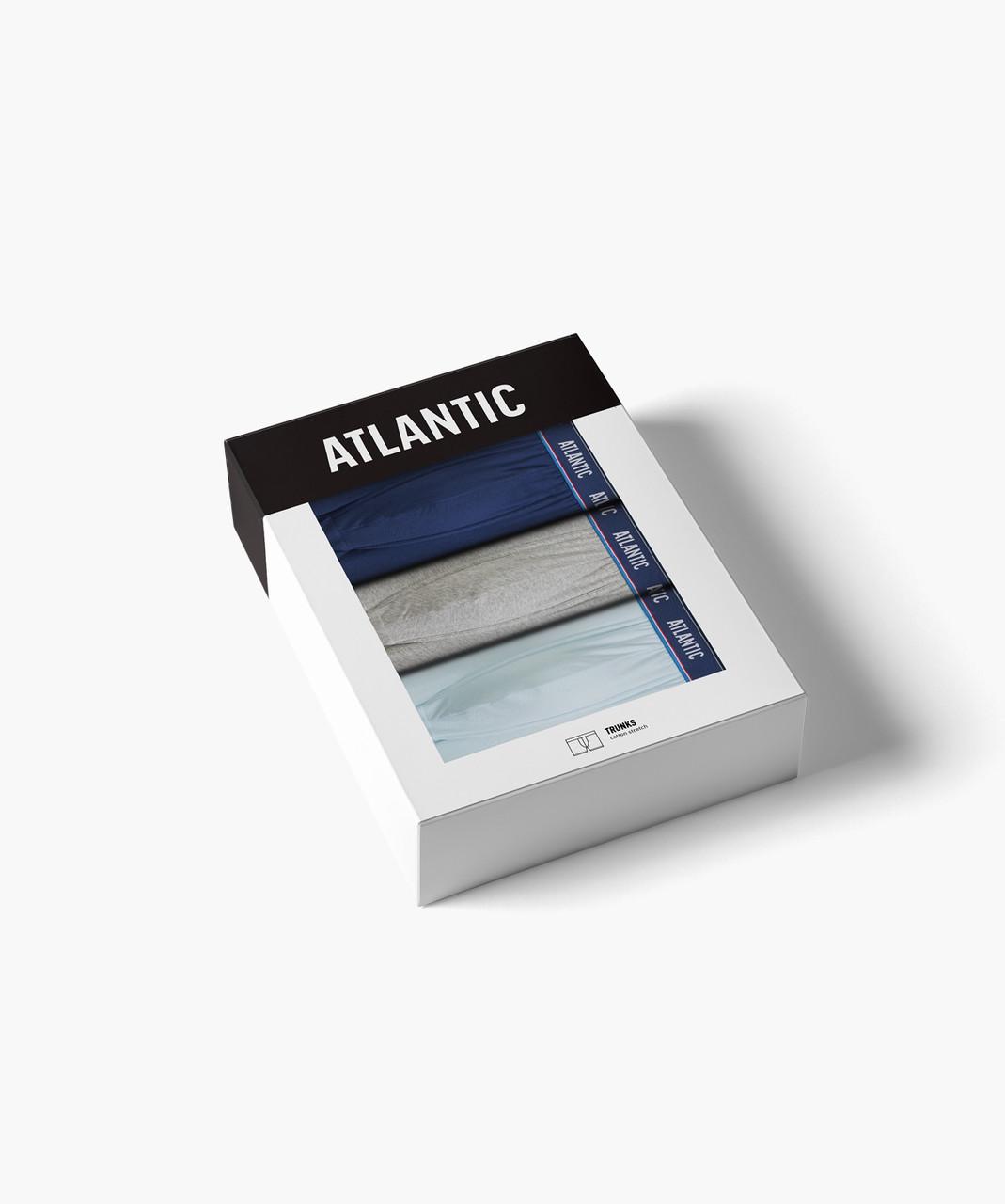 Комплект трусов-боксеров мужских Atlantic 3MH-214 хлопок S 3 шт. Голубой/Серий/Голубой (27565694) - фото 4 Комплект трусов-боксеров мужских Atlantic 3MH-214 хлопок S 3 шт. Голубой/Серий/Голубой (27565694) - фото 4