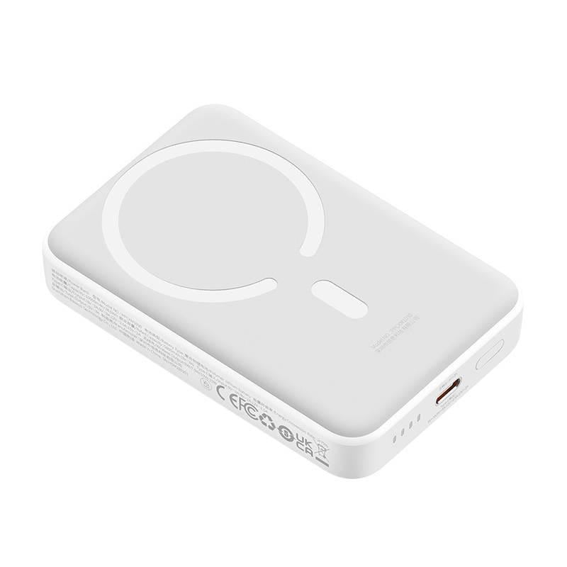 Повербанк BASEUS Magnetic Mini Wireless Fast Charge 30W 10000 mAh White (PPCX110202) - фото 3