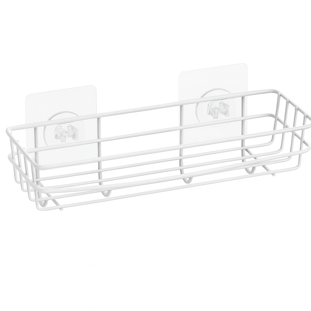 Настінна полиця металева Stenson TD01330/R33452 з 4 гачками 27,5x10x10 см (607467)