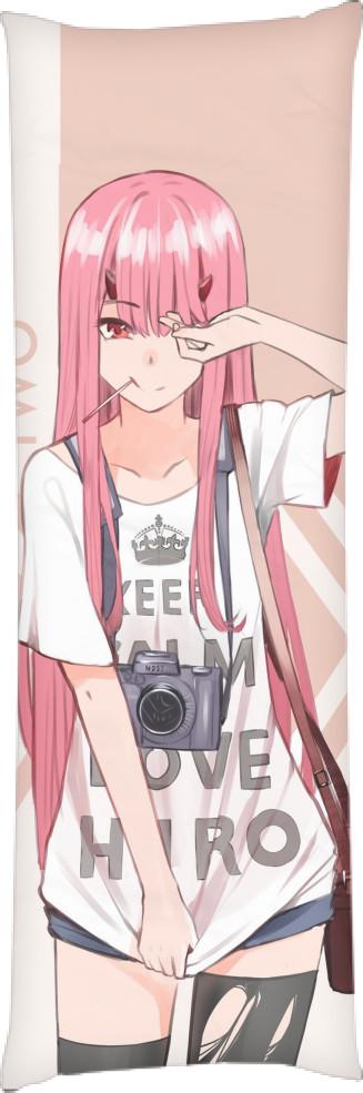 Подушка дакимакура Darling in the Franxx Zero Two 60х180 см (14094576)
