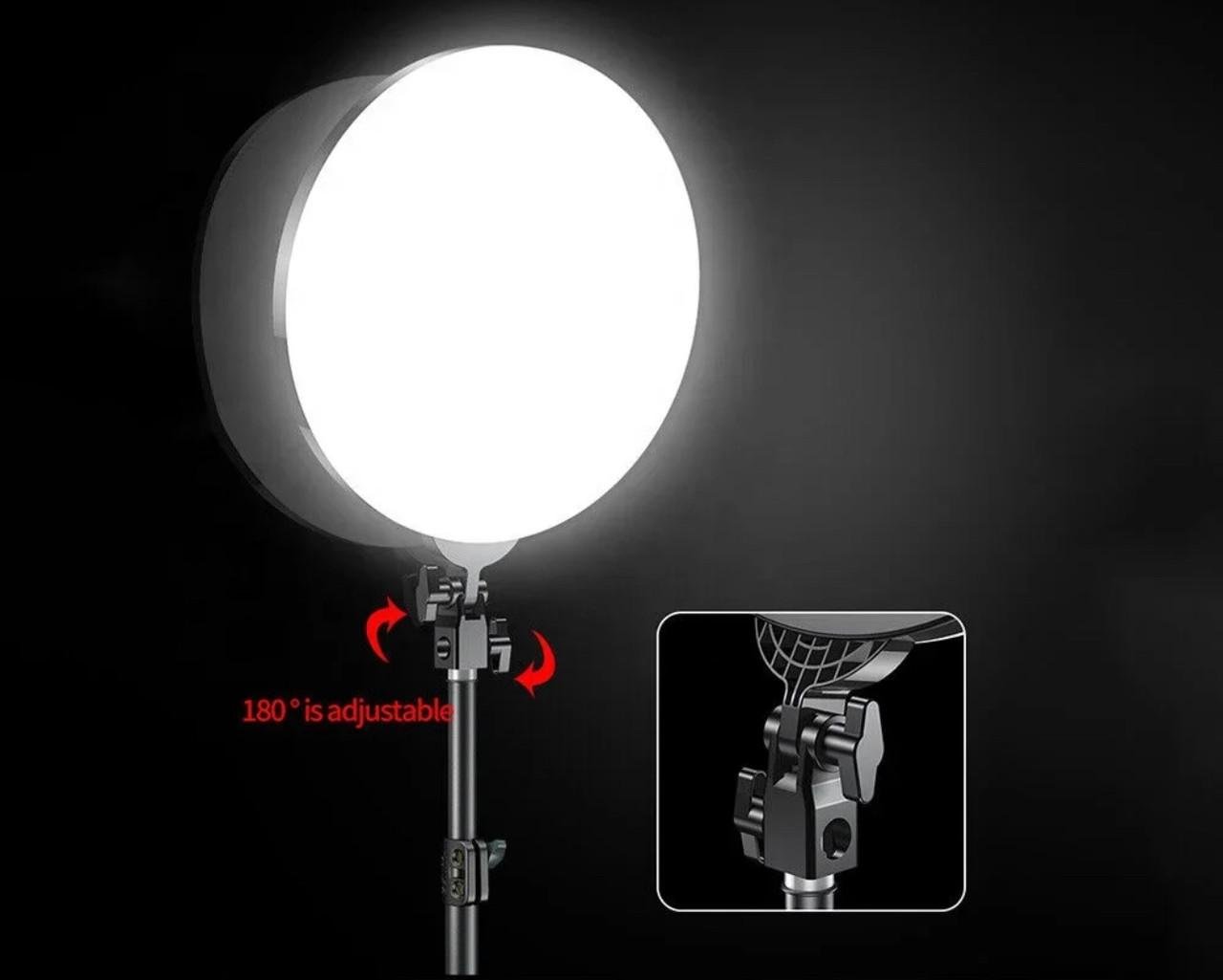 Лампа круглая LED FC666 42 см на штативе 210 см и пульт 110 Вт - фото 7