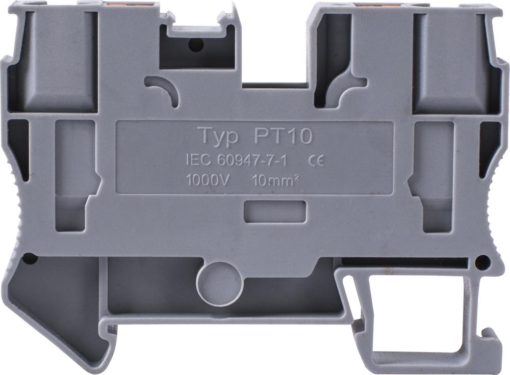Клемма пружинная наборная E.NEXT e.tc.din.spring.10 51А 10 мм2 х 67,7х10,2х50 мм Серый (s070005) - фото 2 Клемма пружинная наборная E.NEXT e.tc.din.spring.10 51А 10 мм2 х 67,7х10,2х50 мм Серый (s070005) - фото 2