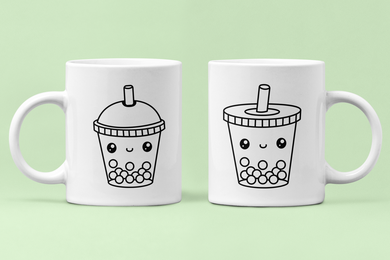 Чашки парные Стаканы для влюбленных 330 мл Белый (ВЛ45Ч)