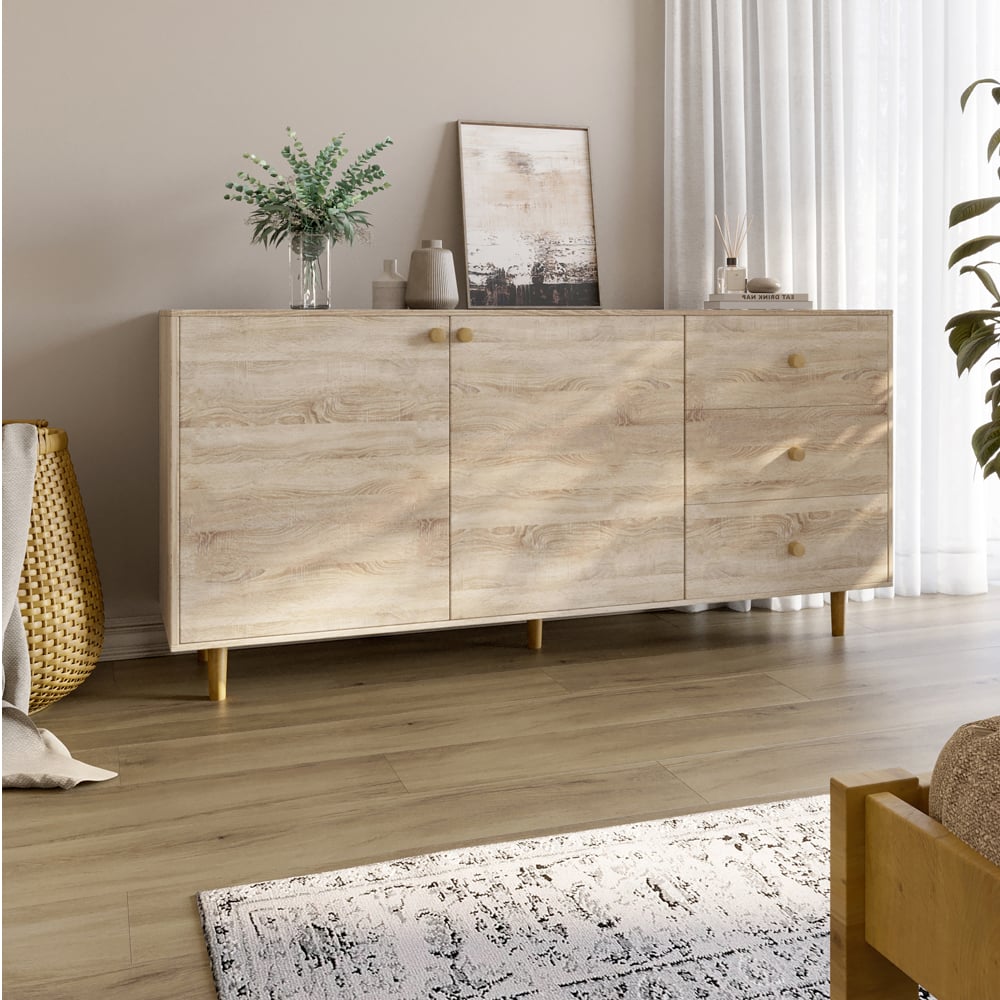 Комод Lion Хьюге-5 158,5x39x77 см Дуб Сонома (LION-041108)