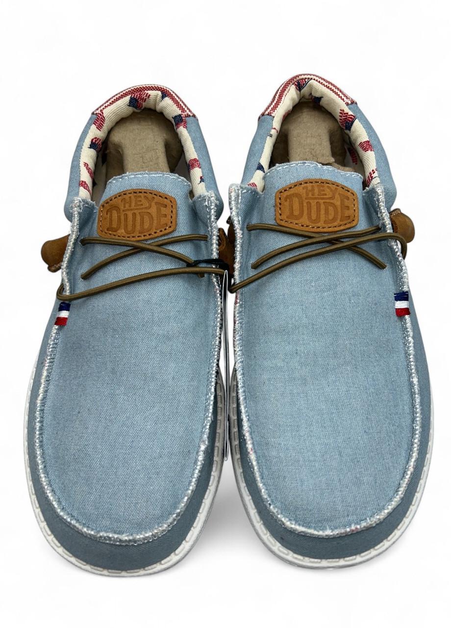Мокасини чоловічі Hay Dude Wally Ameria Denim Stripe 40395-4OE р. 44 28,7 см Глибокий (2773145166) - фото 4